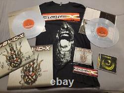 Vinyle argenté signé Static-X, T-shirt XL, CD Machine/Shadow Zone, autocollant.
