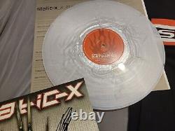 Vinyle argenté signé Static-X, T-shirt XL, CD Machine/Shadow Zone, autocollant.