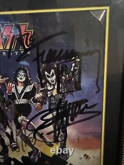 Vinyle autographié signé par tous les membres de Kiss - Album Destroyer.