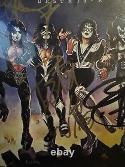 Vinyle autographié signé par tous les membres de Kiss - Album Destroyer.