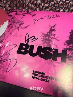 Vinyle chargé de Bush signé plus grands succès double disque VIP 2024, affiche, etc.