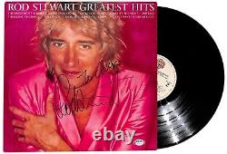 Vinyle d'album des plus grands succès de Rod Stewart autographié par PSA/DNA