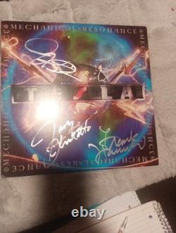 Vinyle de la Renaissance Mécanique de Tesla JSA # CD46636 signé par Jeff Troy Frank Brian