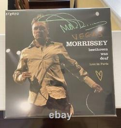 Vinyle live signé rare de Morrissey en orange à Las Vegas 2024 Beethoven était sourd