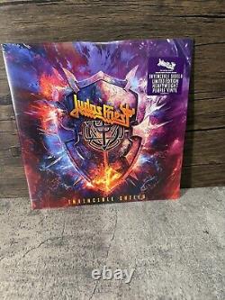 Vinyle pourpre LP d'Autographed Signed Judas Priest Invincible Shield scellé
