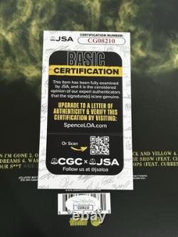 Vinyle signé d'Wiz Khalifa avec papiers à rouler autographiés JSA authentique rare