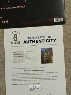 Vinyle signé de Zach Bryan autographe authentique Beckett Country éponyme