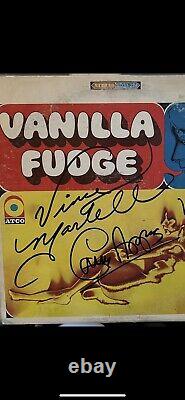 Vinyle signé du groupe Vanilla Fudge, LP, disque, Carmine Appice +2 Autographes COA