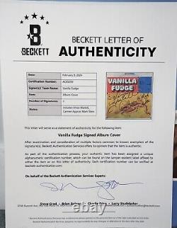 Vinyle signé du groupe Vanilla Fudge, LP, disque, Carmine Appice +2 Autographes COA