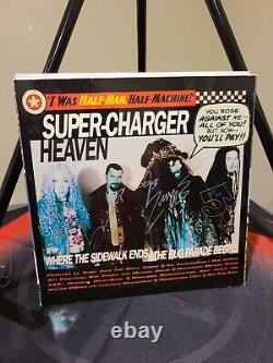 White Zombie Supercharger Heaven 7 Vinyle Vert Entièrement Signé! (pas Album Lp)