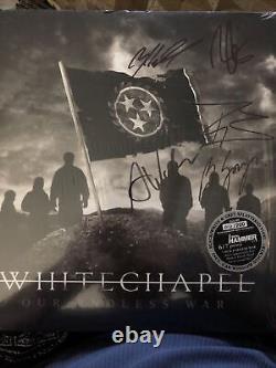 Whitechapel Vinyl Nouveau Signé Notre Guerre Sans Emdless Numéroté Black White Splatter