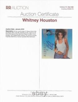 Whitney Houston A Signé Autographied Album Record 45 Rare Complet